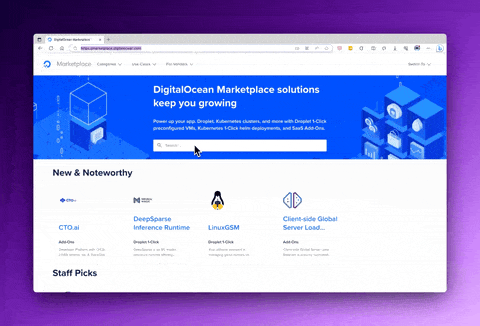 Adding Kloudle as an add-on from the DigitalOcean Marketplace