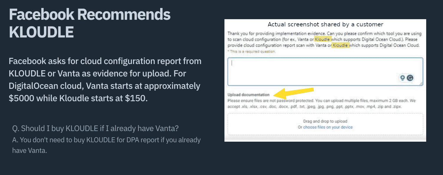 Facebook DPA recommends Kloudle