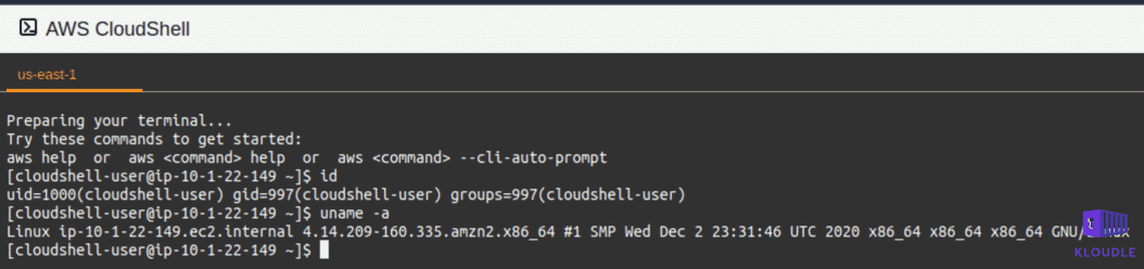 aws cloudshell