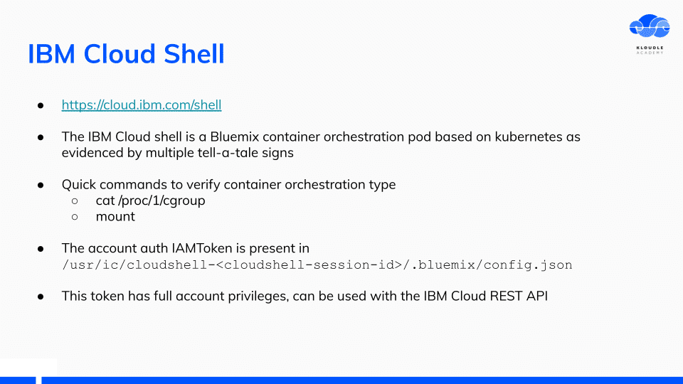 IBM Cloud Shell