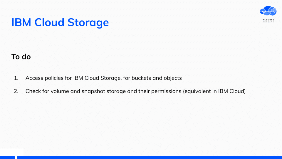 access policies for IBM buckets