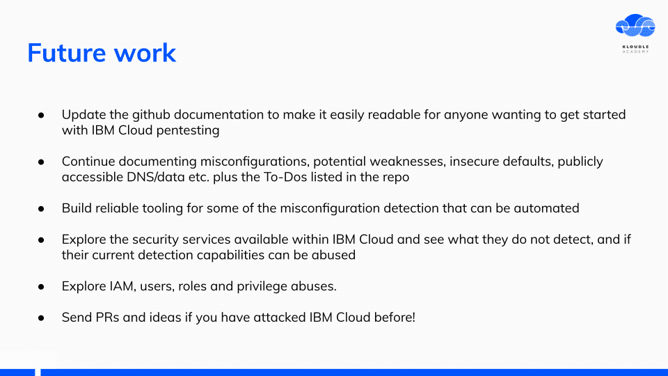 IBM Cloud future work
