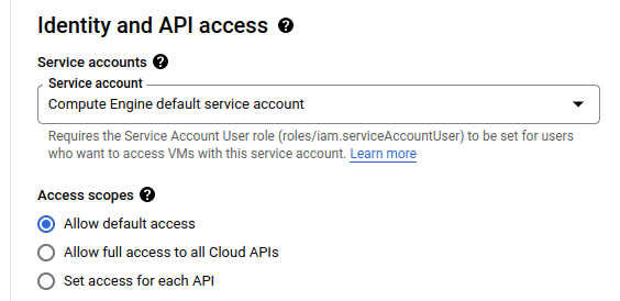 gcp service account access