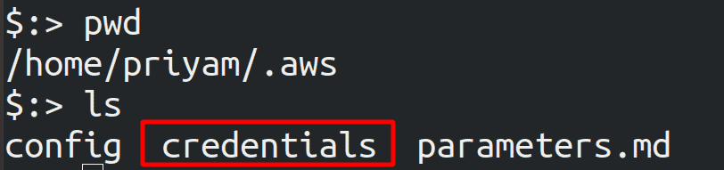 aws cli credentials file