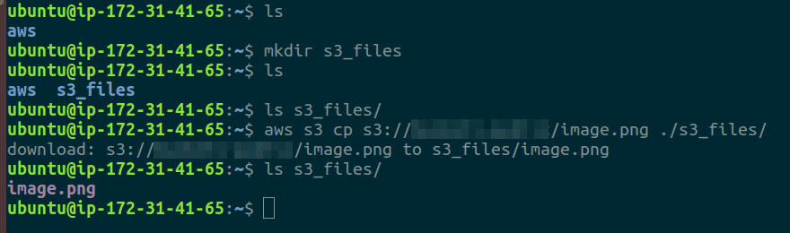 copy files from S3 bucket to EC2 instance
