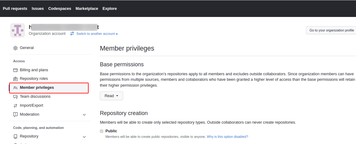 Member Privileges