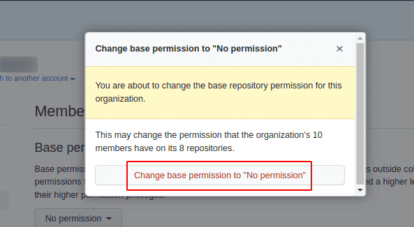 Change Base Permissions