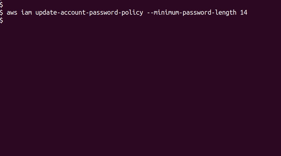 Update IAM password policy