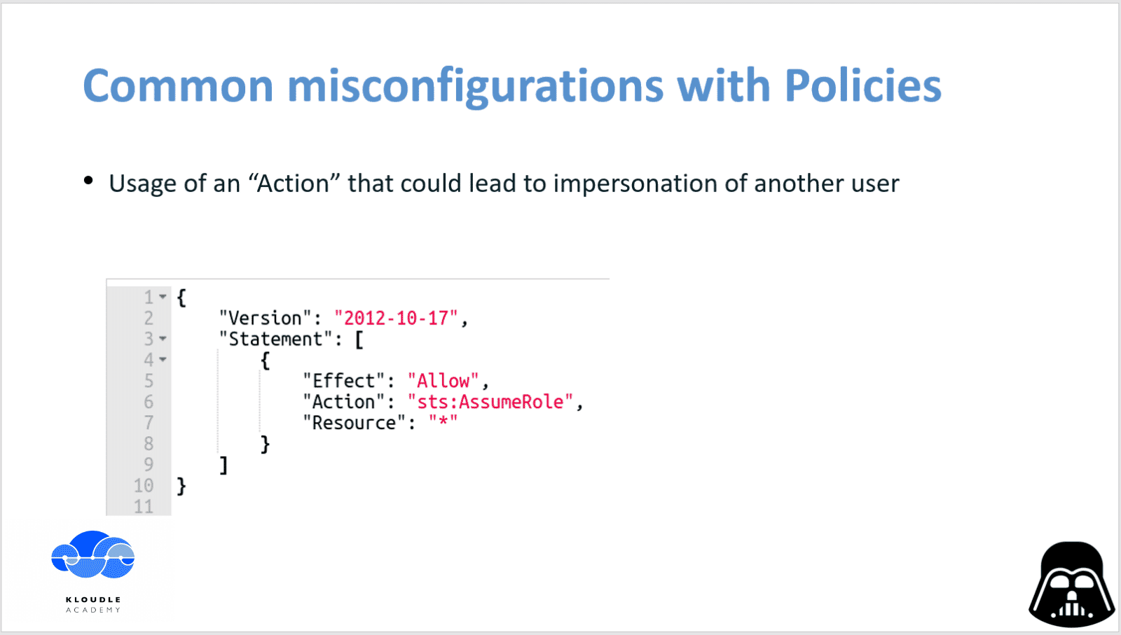 common mis-configuration with policies