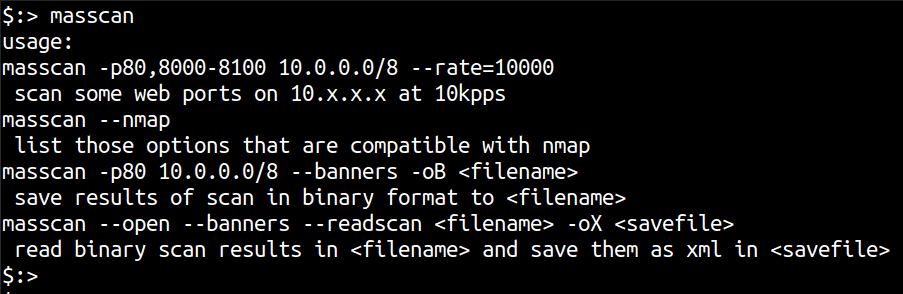 installing masscan