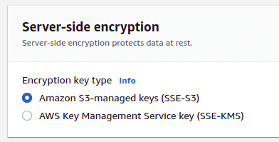 AWS S3 enable server side encryption via console