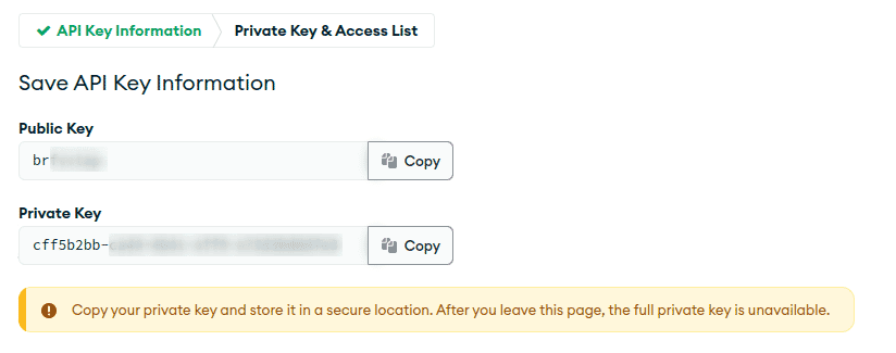 MongoDB copy API keys