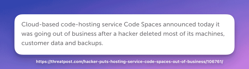 Code Spaces shuts down due to hack attack on their cloud