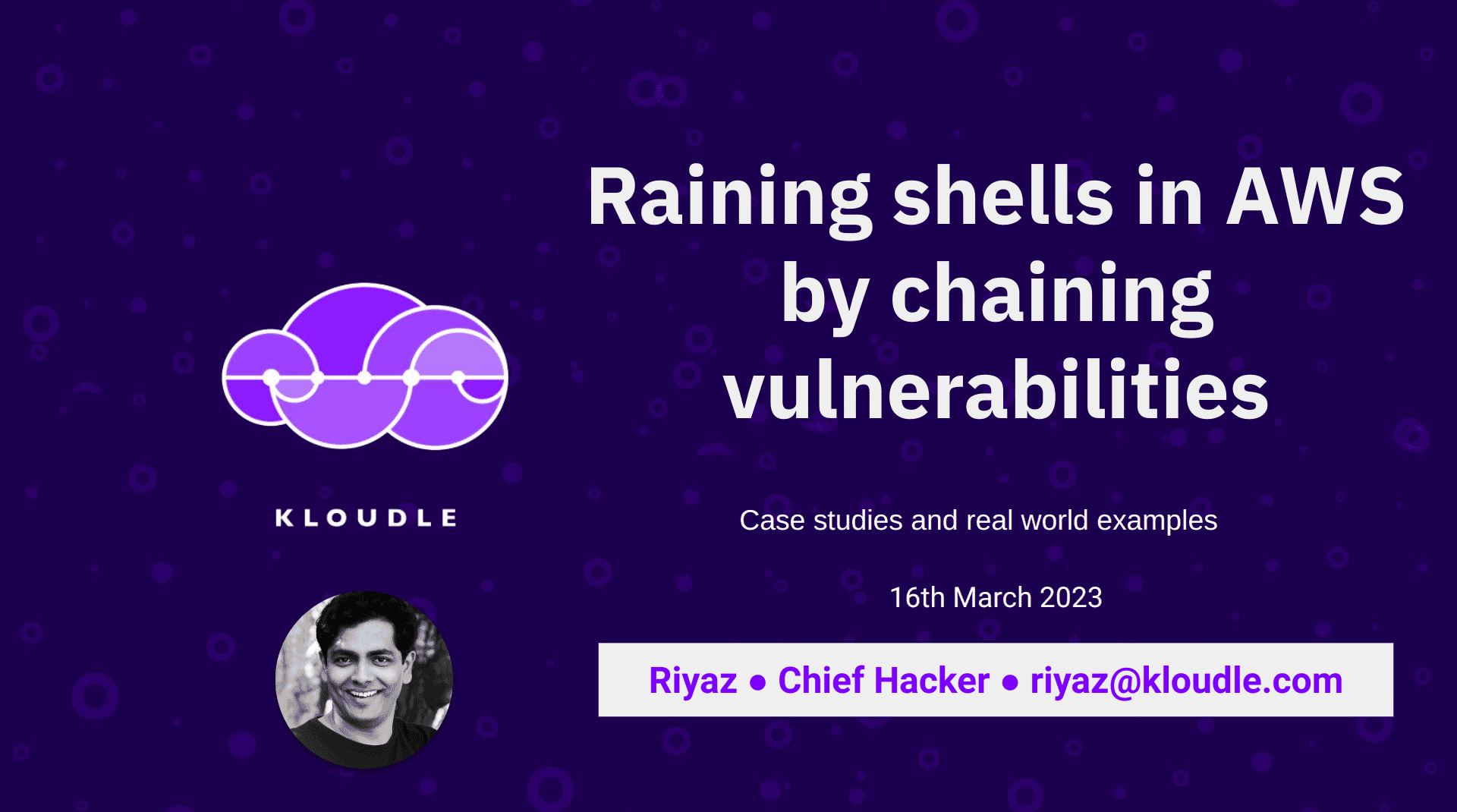 null Dubai Meetup - Raining shells in AWS by chaining vulnerabilities