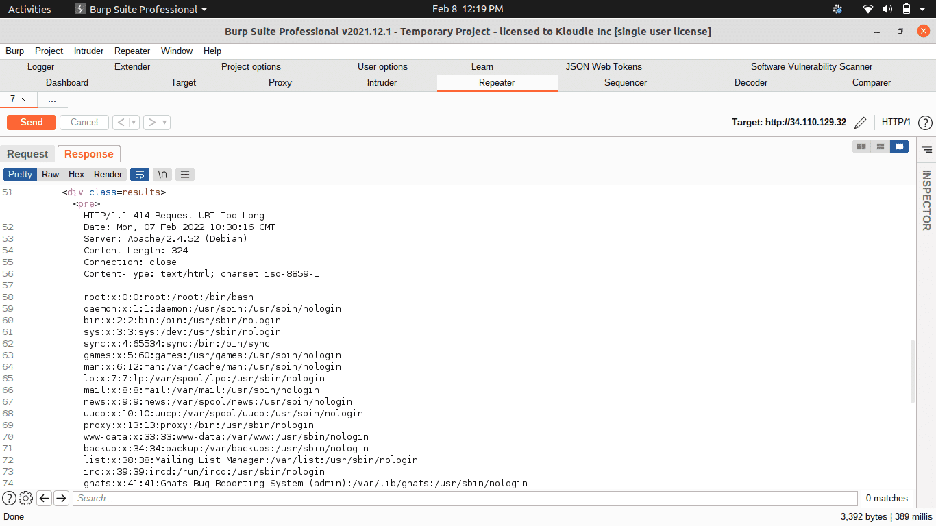 HTTP POST response with a body size exceeding the 8 KB size limitation of Cloud Armor