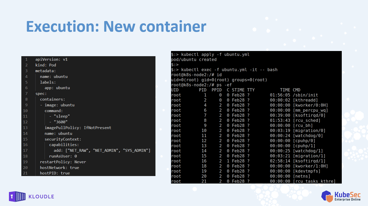 execution new container